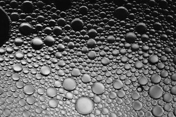 Beautiful bubbles and abstract oil drops.