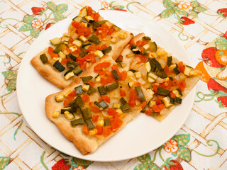 Coca de trampo - Mallorcan flatbread with vegetables