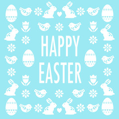 easter pattern with happy easter message