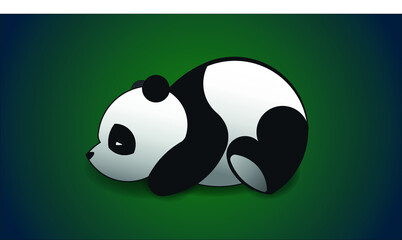 Vector cartoon illustration of cute panda © first_bogdan