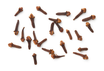 Dried Cloves Spice Isolated On White Background