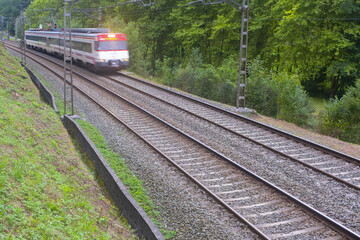 train on the rails