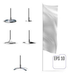 Realistic mockup of Outdoor Panel Flag