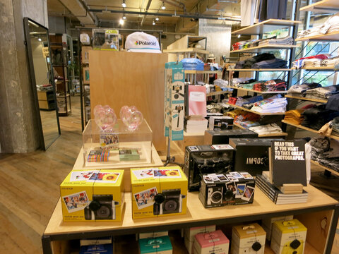 Polaroid Display inside Urban Outfitters