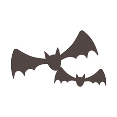 flying bats animals isolated design icon