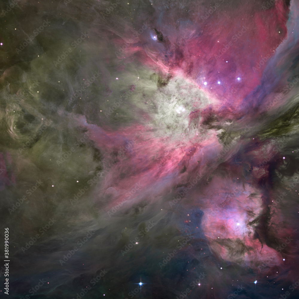 Poster galactic space. elements of this image furnished by nasa. 3d rendering