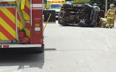 emergency on the road, car accident vehicle damage crash rescue accident