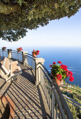 Viewpoint in Pogerola village, Amalfi coast, Italy