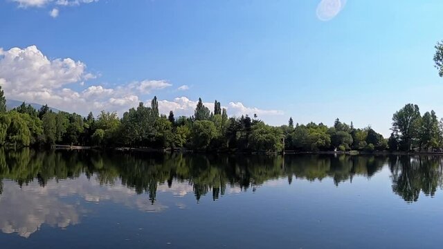 Reflections at the lake (Estany de Puigcerda, Catalonia, Spain)