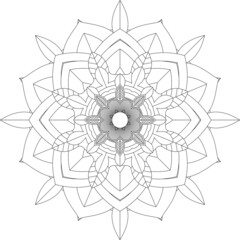 Easy Mandala coloring book simple and basic for beginners, seniors and children. Set of Mehndi flower pattern for Henna drawing and tattoo. Decoration in ethnic oriental, Indian style.