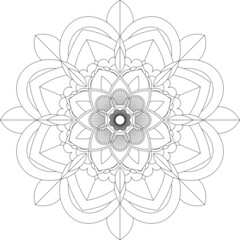 Easy Mandala coloring book simple and basic for beginners, seniors and children. Set of Mehndi flower pattern for Henna drawing and tattoo. Decoration in ethnic oriental, Indian style.