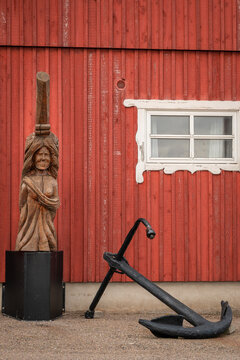 Galionsfigur und Anker