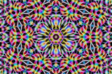 Abstract multicolored fractal neon background