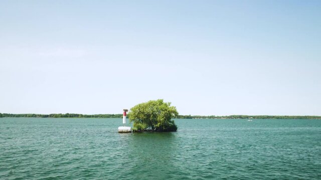 Small Island in the middle of a large lake