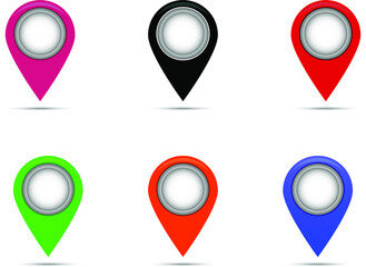 map markers illustration vector graphics icon