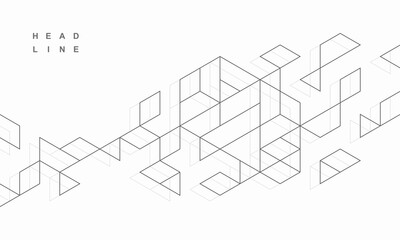 Abstract geometric technological background. Vector creative design.