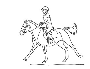 Fototapeta na wymiar Pony ride, children's equestrian sport