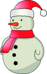 Happy Holidays, Snowman in a red hat and scarf, Snowman , Snowmen 