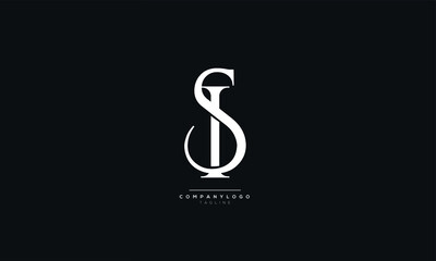 IS, SI Letter Business Logo Design Alphabet Icon Vector Monogram