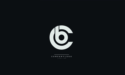 CB, BC , C, B Letter Business Logo Design Alphabet Icon Vector Monogram