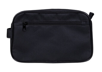 Mens cosmetic bag for hygiene supplies, isolated on white background.