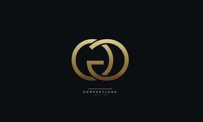 GOLD OG Letter Business Logo Design Alphabet Icon Vector Monogram