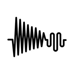 high and low sound frequency, vector illustration