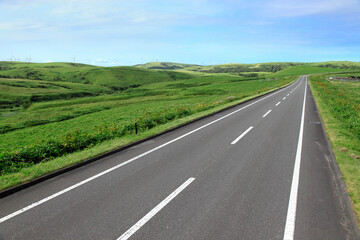 宗谷丘陵の一本道