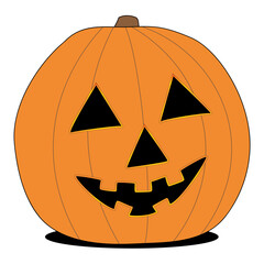 Halloween Jack-o'-lantern pumpkin - Vector Illustration