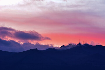 sunrise in the mountains