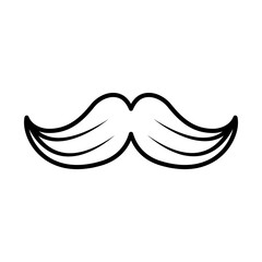 mustache icon image, line style