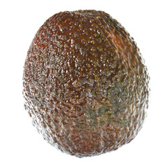 Ripe avocado isolated on white background