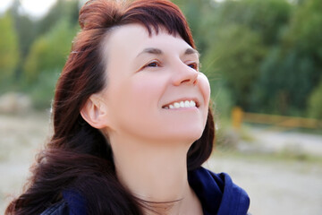 woman walking in the park