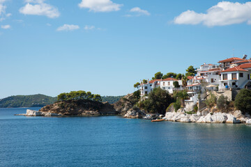 Naklejka na ściany i meble The beautiful island of Skiathos, Greece, a global tourist destination