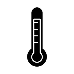 thermometer icon image, silhouette style