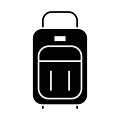 travel luggage icon, silhouette style