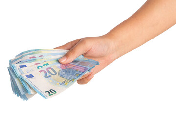 hand with banknotes