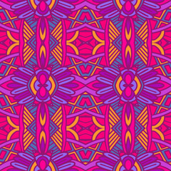 Retro geometric seamless pattern colorful. Striped bright desing seventies