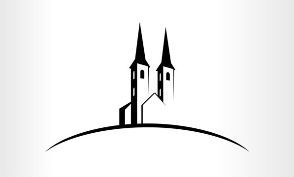 Vector Illustration of a Church logo emblem