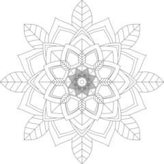 Easy Mandala coloring book simple and basic for beginners, seniors and children. Set of Mehndi flower pattern for Henna drawing and tattoo. Decoration in ethnic oriental, Indian style.