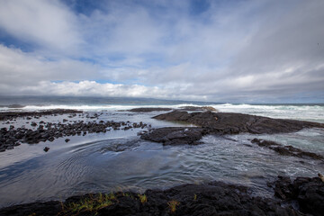 Volcanic beach in Hilo Hawaii 