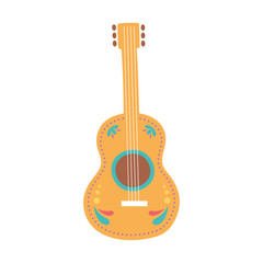 guitar music instrument isolated design icon