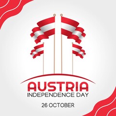 Austria Independence Day Vector Illustration. Suitable for greeting card, poster and banner.