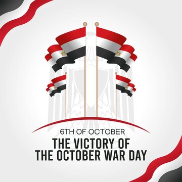 Vector Illustration For The Victory Of The October War Day In Egypt.