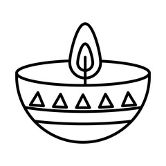 candle of day of dead, line style