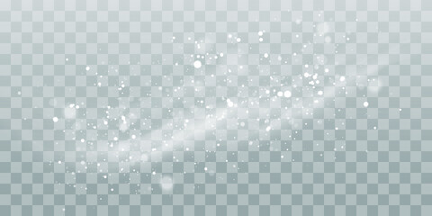 Vector heavy snowfall, snowflakes in different shapes and forms. Snow flakes, snow background. Falling Christmas	