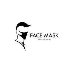 Face Mask Logo Design Vector