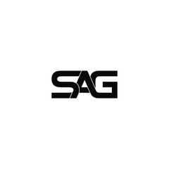 sag letter original monogram logo design