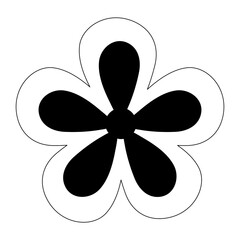 Fototapeta premium flower nature floral decoration isolated design icon line style