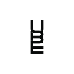 ube letter original monogram logo design